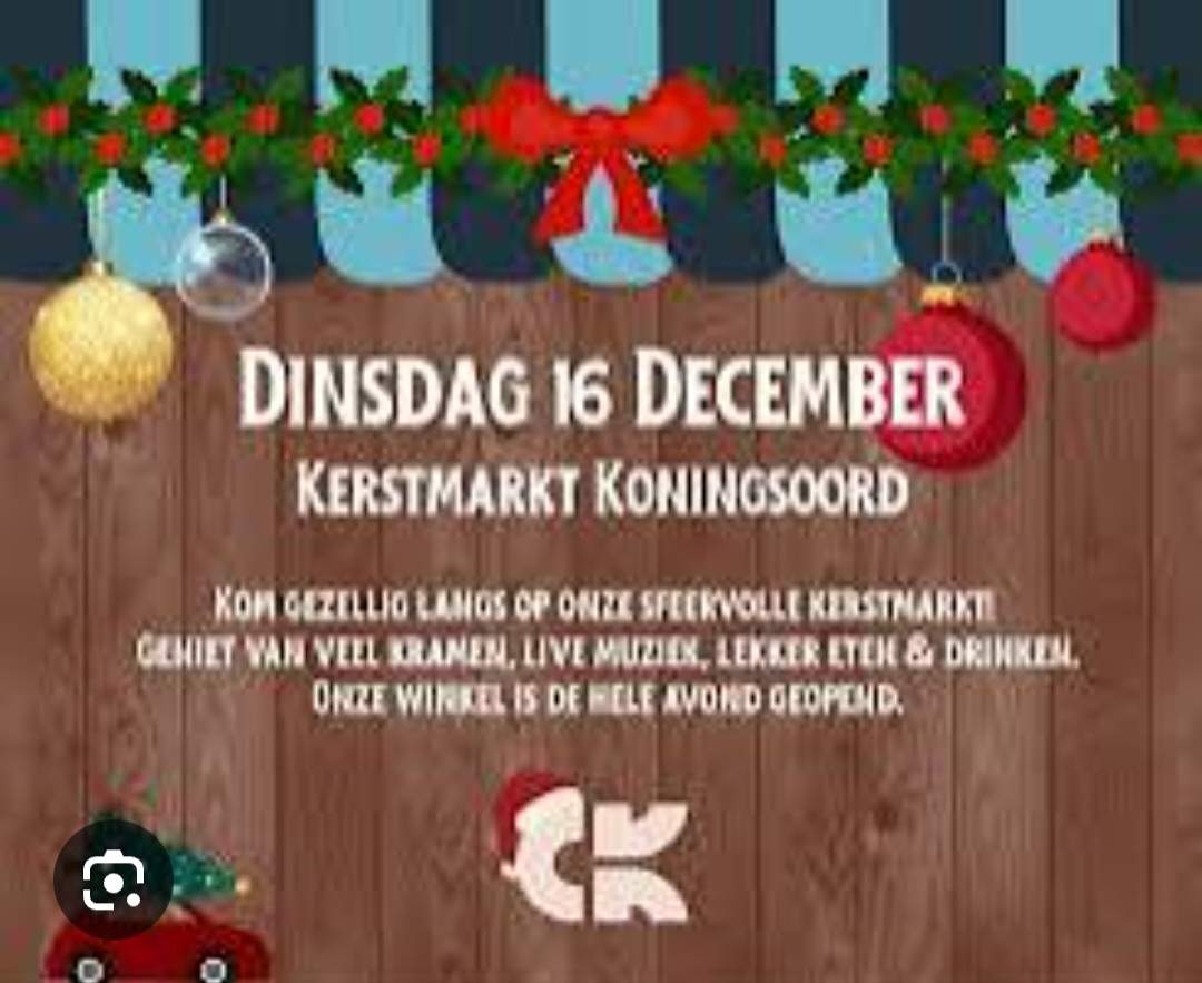 16 december 2025: Kerstmarkt Koningsoord (Berkel-Enschot)